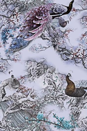 中国风印花华亿平台图片