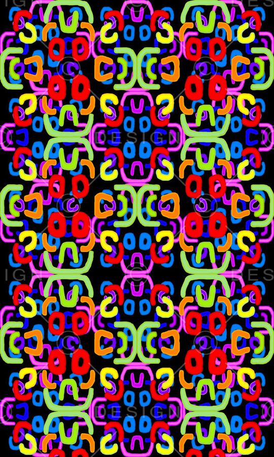 几何线条印花华亿平台图片