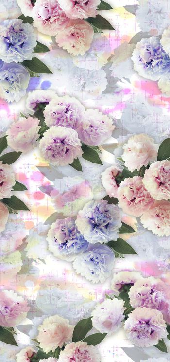 594956-水彩大花 花朵花卉牡丹