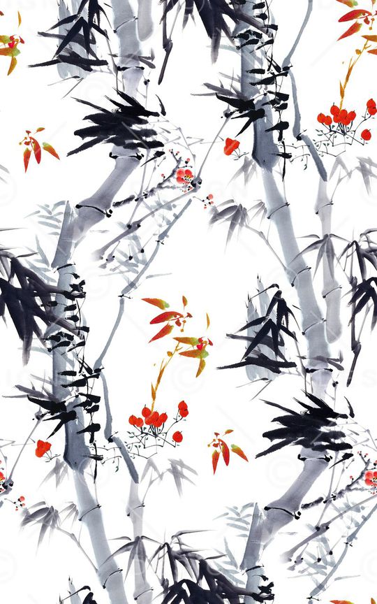 水墨印花华亿平台图片