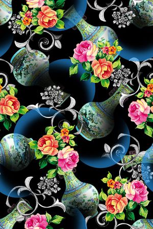 花卉印花华亿平台图片