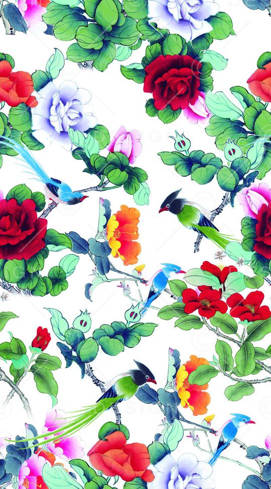 中国风印花华亿平台图片