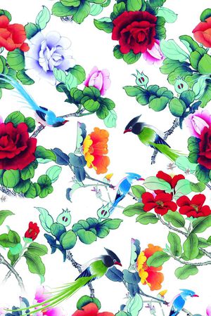 中国风印花华亿平台图片