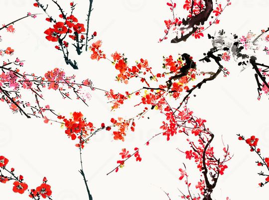 花卉印花华亿平台图片