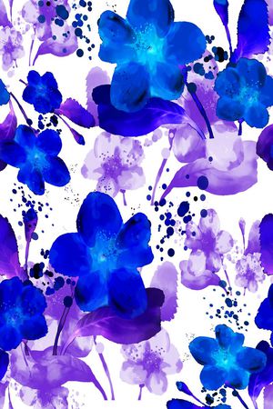 创意花卉印花华亿平台图片