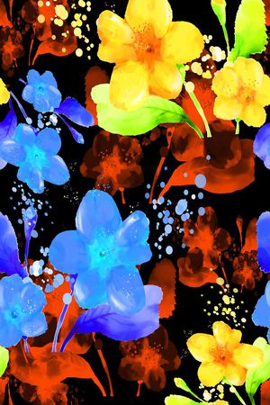 创意花卉印花华亿平台图片