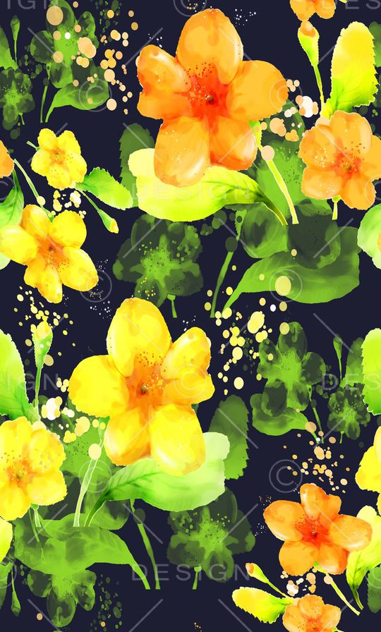 创意花卉印花华亿平台图片