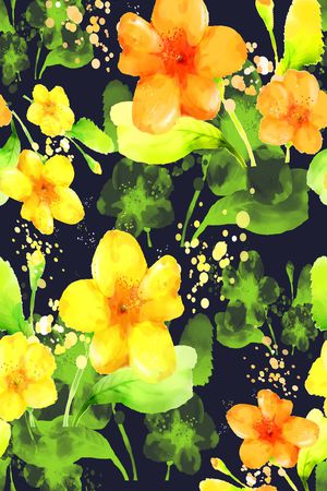 创意花卉印花华亿平台图片