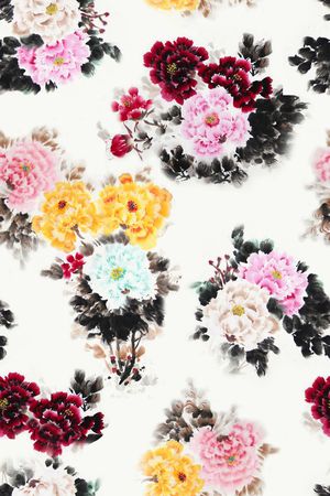 水墨印花华亿平台图片