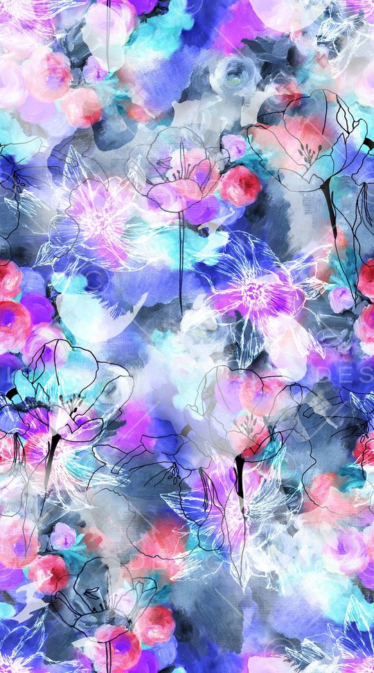 花卉印花华亿平台图片