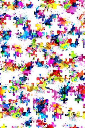 不规则几何印花华亿平台图片