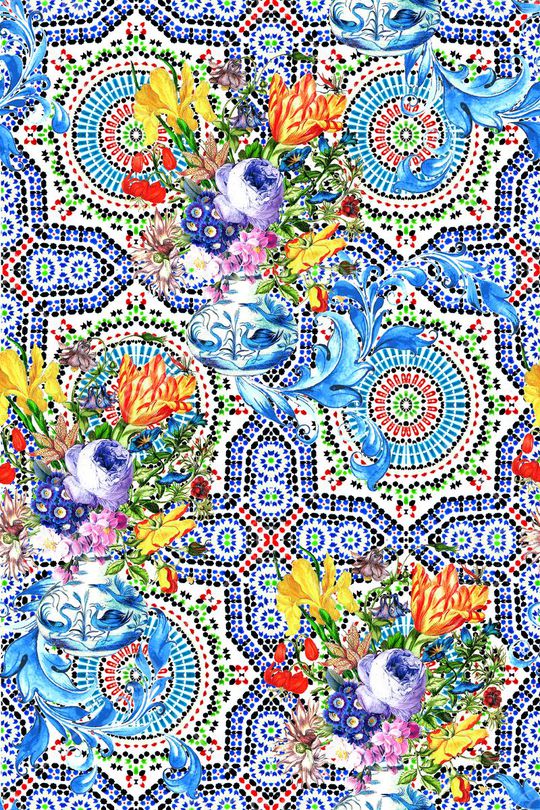 欧式印花华亿平台图片