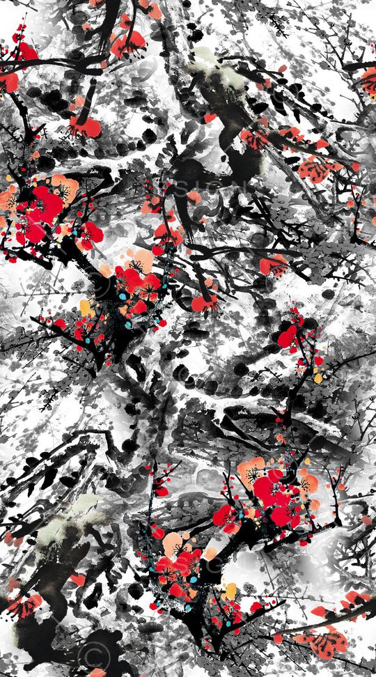 梅花印花华亿平台图片