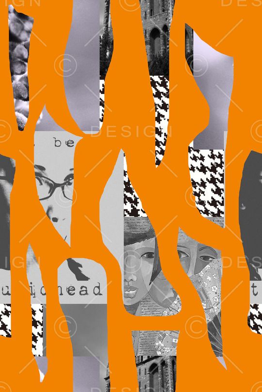 抽象色块印花华亿平台图片