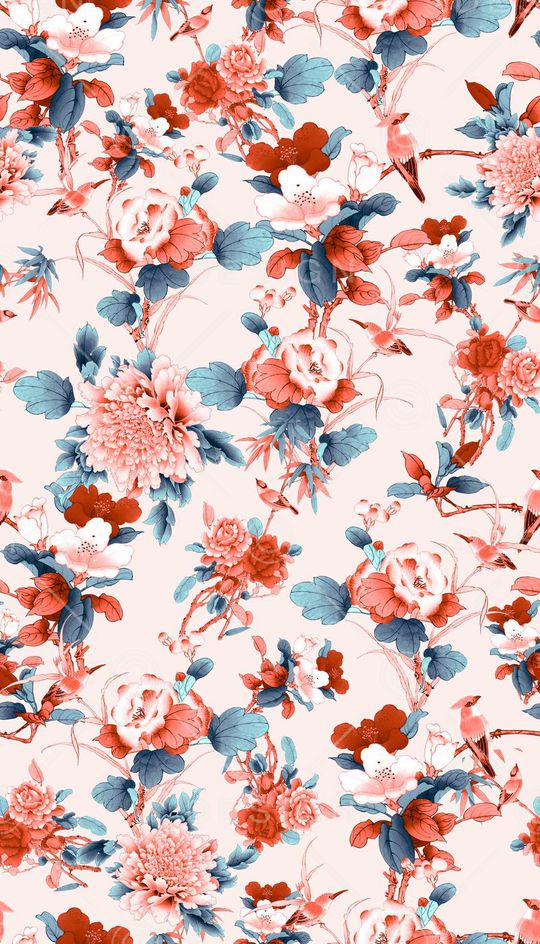 中国风、花鸟、牡丹花、工笔画印花华亿平台图片