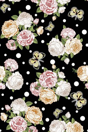 黑白花印花华亿平台图片