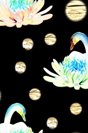 天鹅印花华亿平台图片