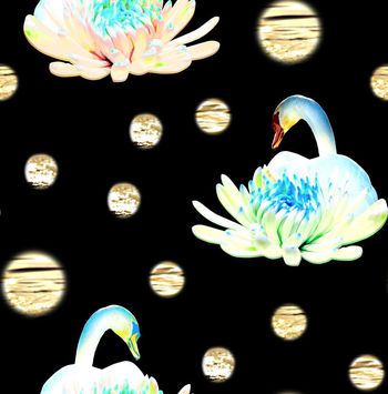 595429-糖果天鹅美丽绽放花卉