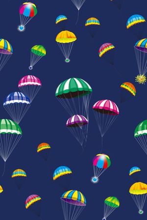 彩色降落伞印花华亿平台图片