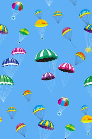彩色降落伞印花华亿平台图片