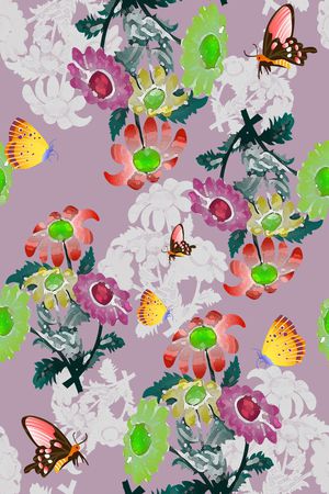 鸟昆虫图案印花华亿平台图片