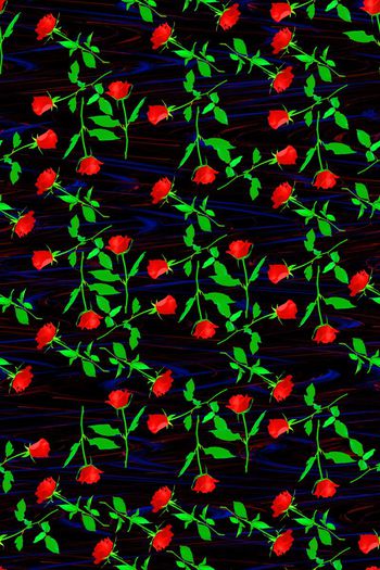 595551-玫瑰花波纹花卉