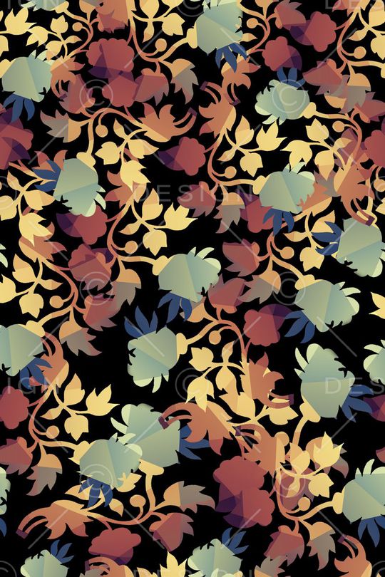 黑底印花华亿平台图片