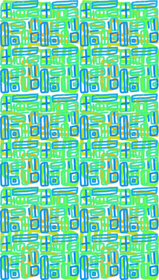 几何图案印花华亿平台图片