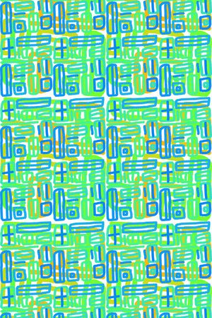 几何图案印花华亿平台图片