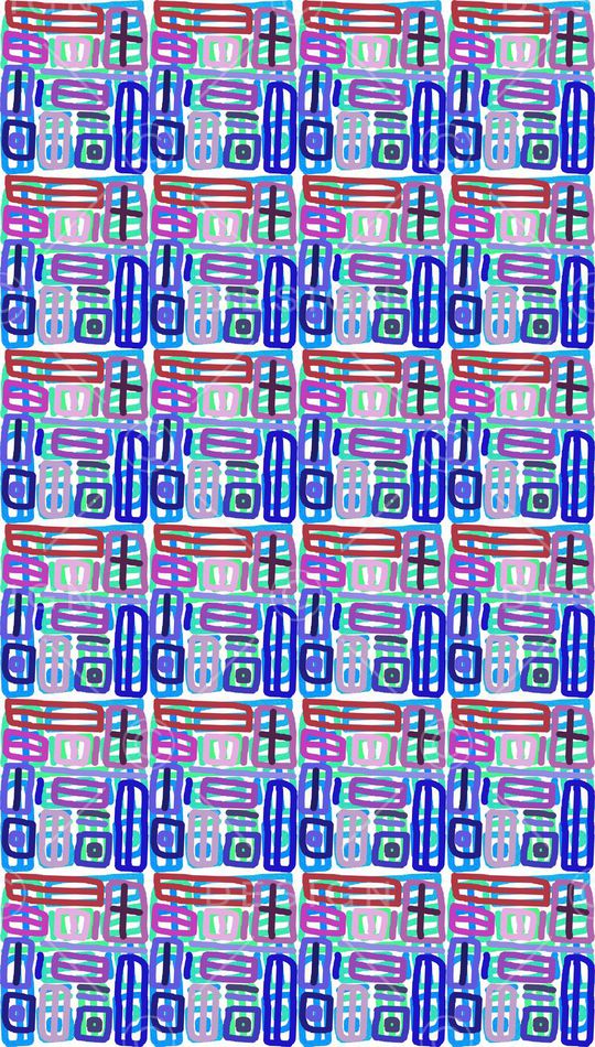 几何图案印花华亿平台图片