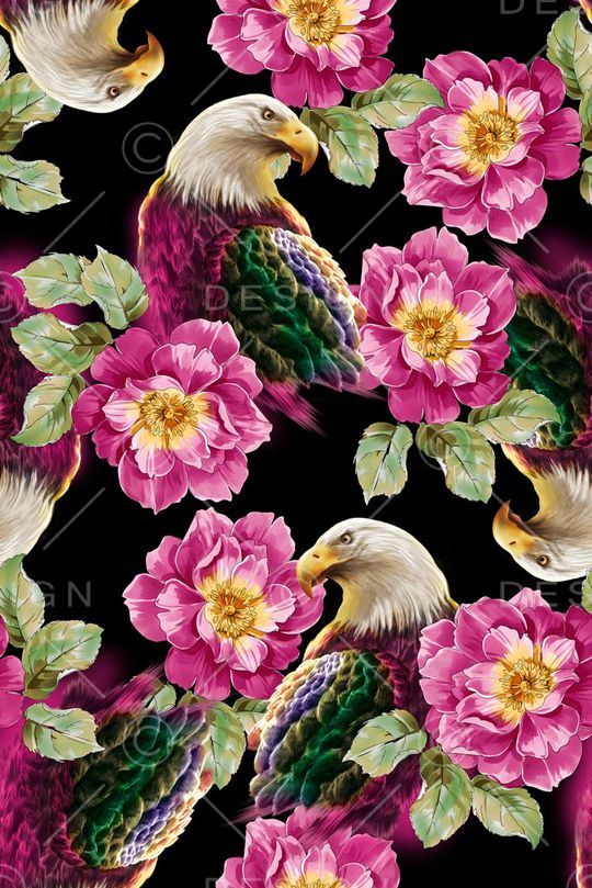 花鸟印花华亿平台图片