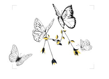 蝴蝶印花华亿平台图片