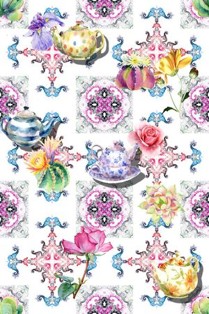 玉兰花印花华亿平台图片