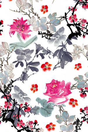 复古印花华亿平台图片