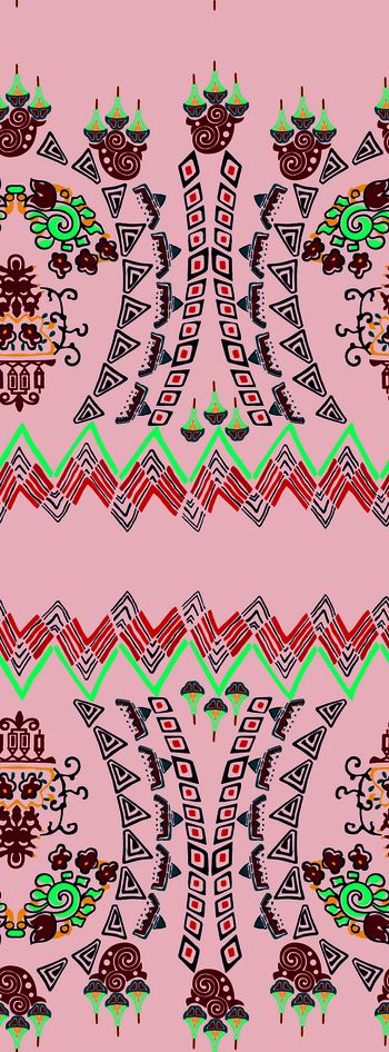 595745-民族花纹 杏黄