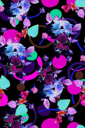 595754-花鸟植物绘画复古蝴蝶