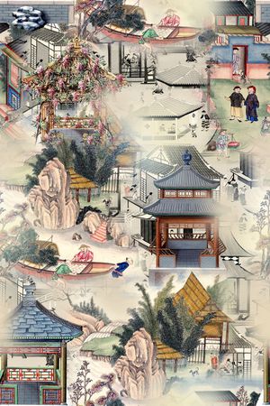 中国风印花华亿平台图片