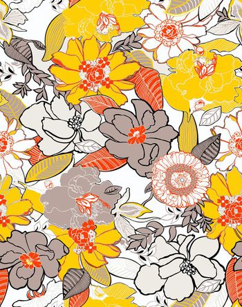 595809-手绘线描平底印花