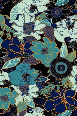 浪漫花卉印花华亿平台图片