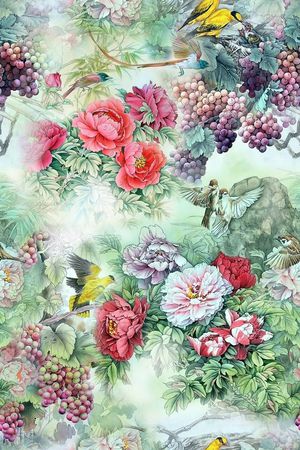 中国风印花华亿平台图片