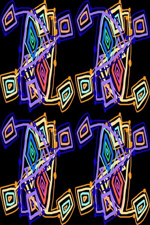 手绘涂鸦图案印花华亿平台图片