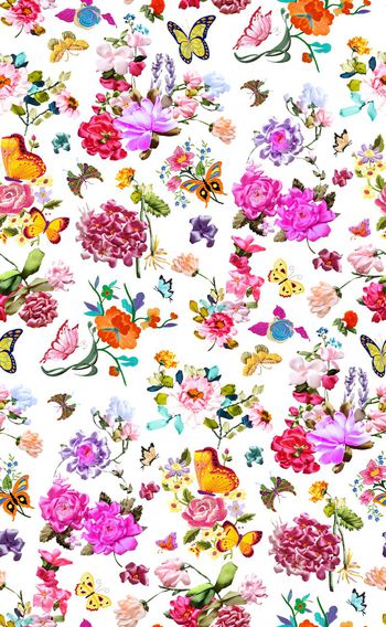 595929-原创时尚立体丝带绣花蝴蝶花朵花卉