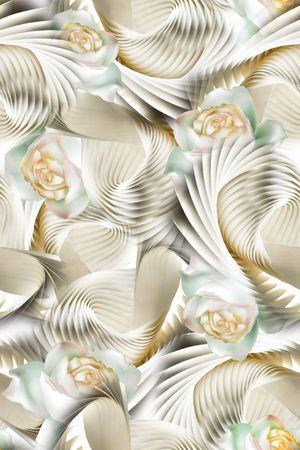 抽象几何清爽梦幻艺术平底立体手绘满版最新高清数码蕾丝民族中国风绣花珠宝肌理时尚潮

流大牌复古欧美风女装衬衫印花华亿平台图片