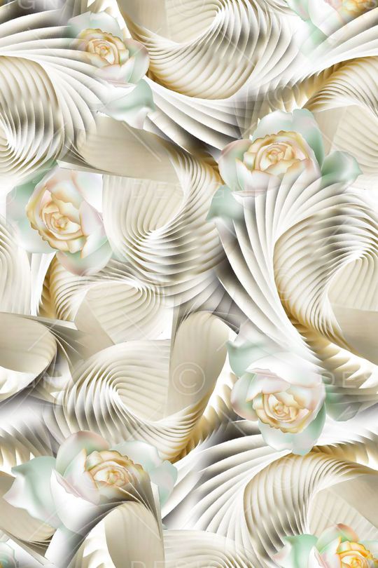 抽象几何清爽梦幻艺术平底立体手绘满版最新高清数码蕾丝民族中国风绣花珠宝肌理时尚潮

流大牌复古欧美风女装衬衫印花华亿平台图片