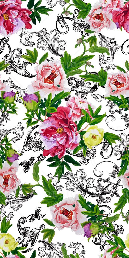 花卉印花华亿平台图片