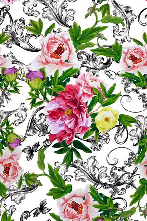 花卉印花华亿平台图片