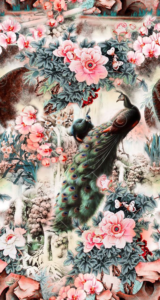 中国风印花华亿平台图片