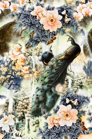 中国风印花华亿平台图片