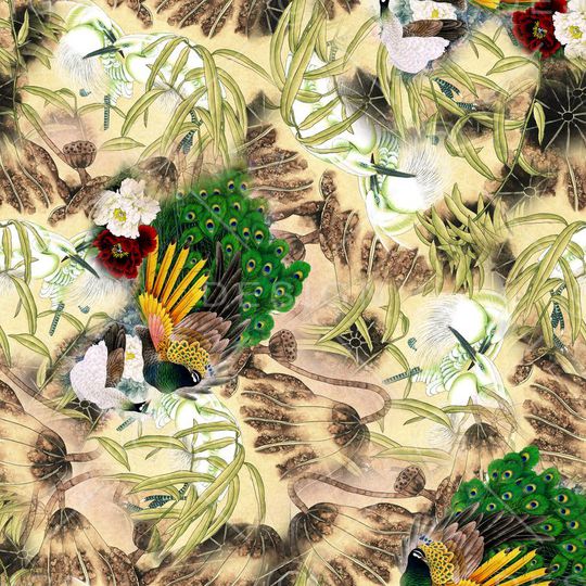 中国风印花华亿平台图片