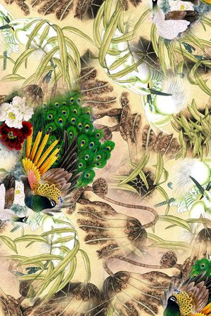 中国风印花华亿平台图片